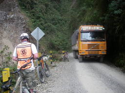 Worlds Most Dangerous Road - Truck on the Road